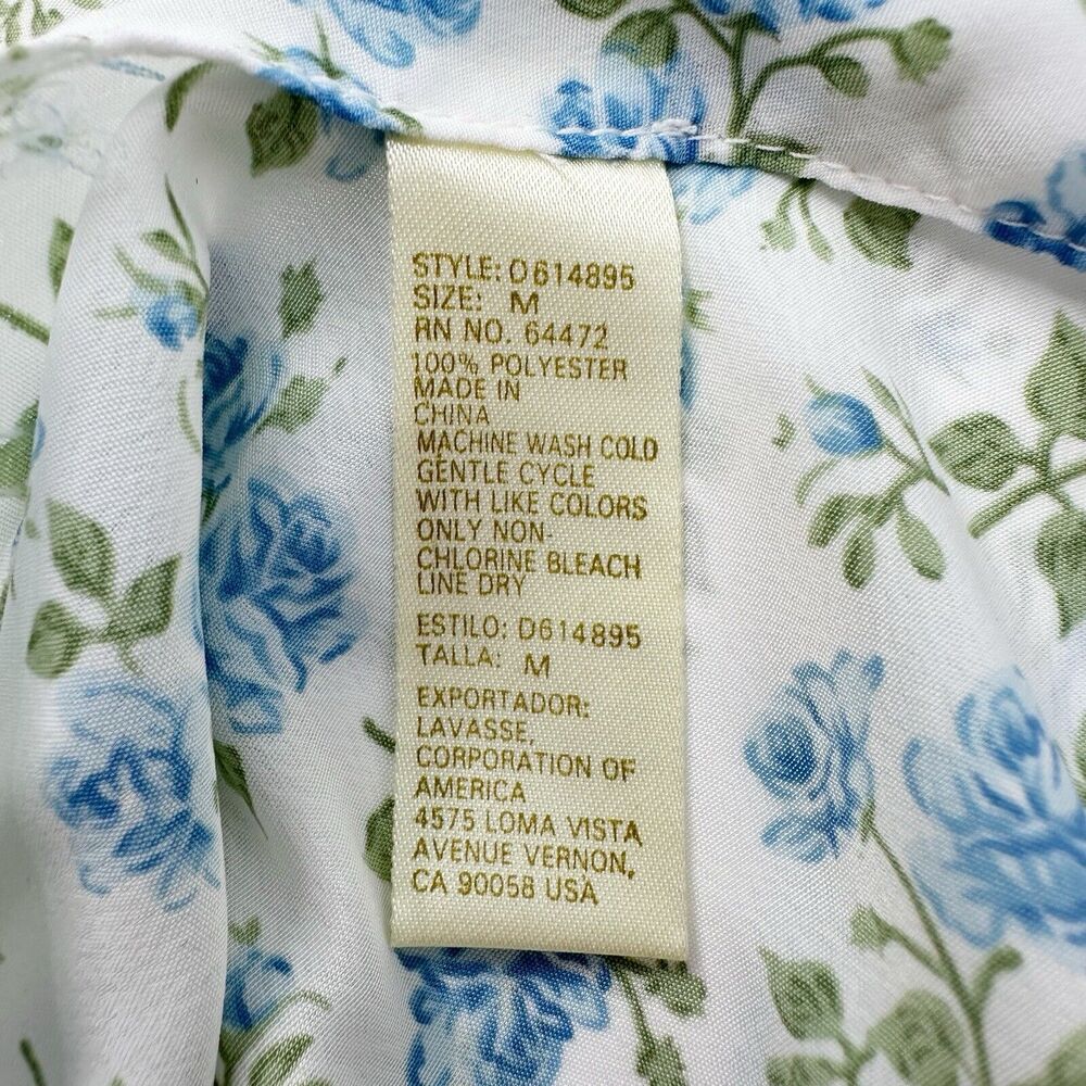 Womens Blue Rose Cami M Cottagecore Sleepwear Feminine Coquette Romantic Pajama - Picture 4 of 4